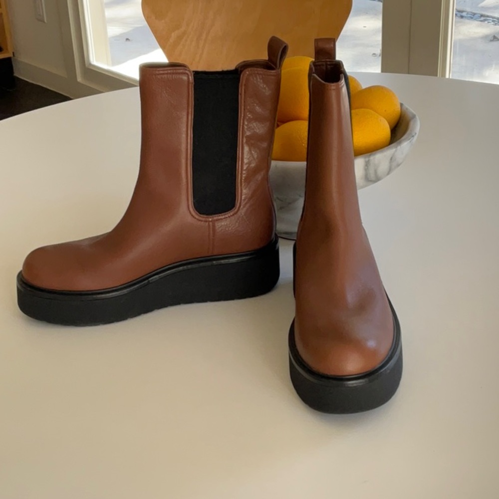 Vince, water repellent brown Chelsea boots size 7 1/2. NWOT